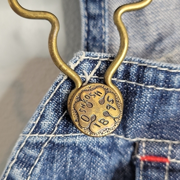 OSHKOSH boys Denim Shortalls OVeralls jeans 36 Mos - Picture 5 of 9